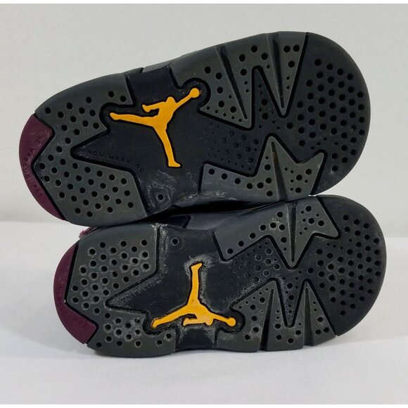 Jordan 6 Bordeaux Size 4C Toddler Size High Top Sneaker Shoe Black Gray - Picture 6 of 7